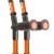 Flexyfoot Standard Orange Soft Grip Handle Closed Cuff Crutches (Pair)