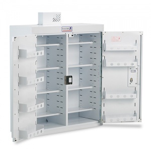 Bristol Maid 800 x 300 x 600mm Double-Door Drug and Medicine Cabinet with 6 Full Shelves and Dual Locking Doors