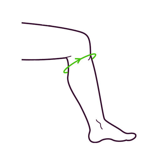how to measure under kneecap