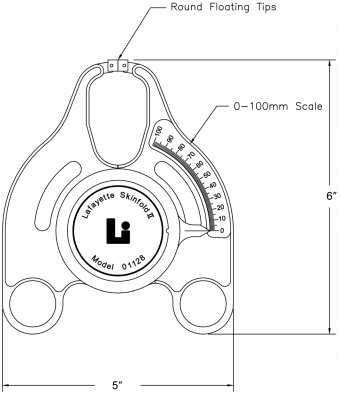 Lafayette Skinfold Caliper II Measurements