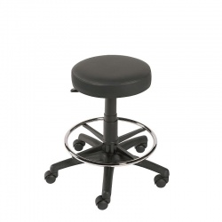 Sunflower Medical Black Gas-Lift Stool with Foot Ring