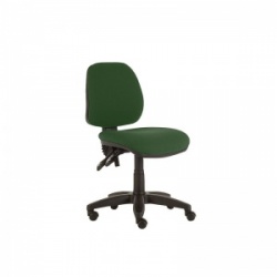 Sunflower Medical Green Mid-Back Twin-Lever Vinyl Consultation Chair with Black Base