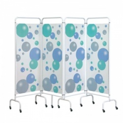 Sunflower Medical Bubble Mobile Four-Panel Folding Hospital Ward Screen