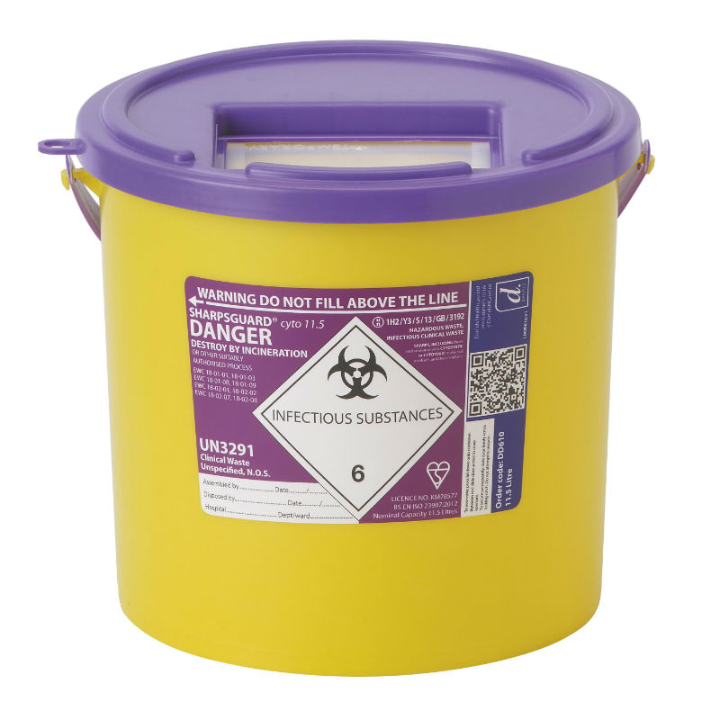 Sharpsguard Purple Container for Cytotoxic and Cytostatic Waste