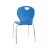 Bristol Maid Four-Leg Plastic Waiting Room Chair (Blue)