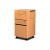 Bristol Maid Beech Bedside Cabinet (Cupboard, Drawer, and Lockable Flap)