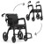 Rollz Motion 2.1 Small Matte Black Combined Rollator and Wheelchair