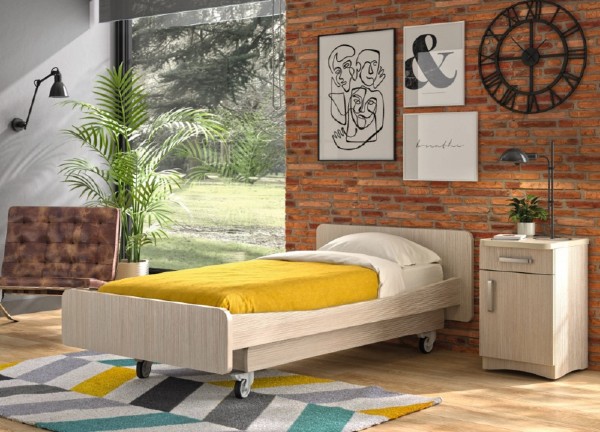 Winncare Aldrys Low Profiling Bed with Medidom Boards and Wood Base Cover (90cm)