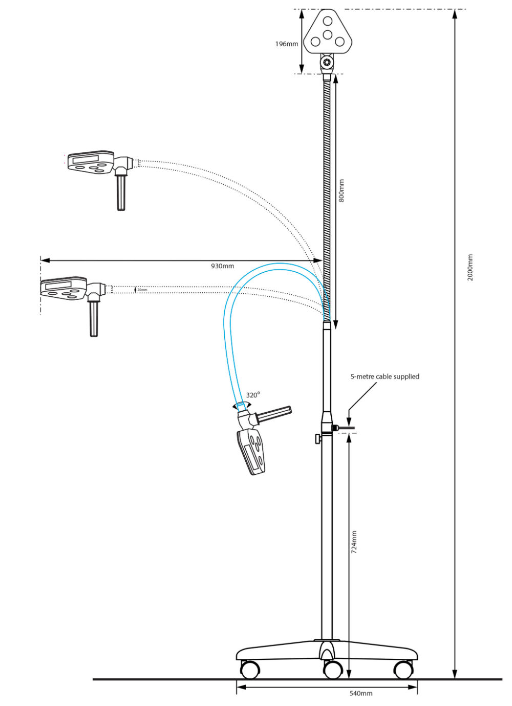 Daray X700 LED Medical Examination Light