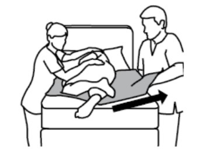boosting a patient using tubular slide sheet step four