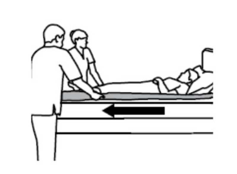 boosting patient using tubular slide sheet step two