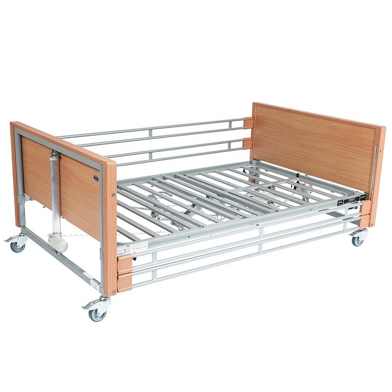 Casa Med Bariatric Beech Profiling Bed with Side Rails