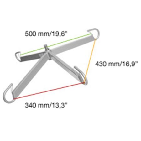 The Four-Point Sling Bar provides for space in a lifting sling for a comfortable lift