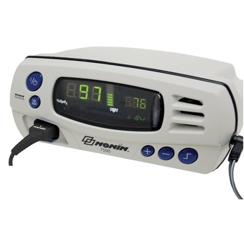 White rectangular oximeter display screen