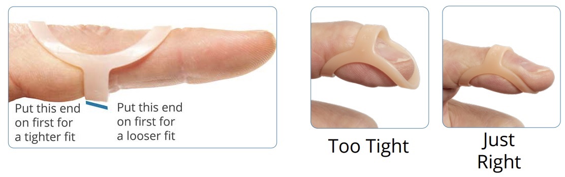 Oval 8 Finger Splint size adjustability Oval 8 Finger Splint
