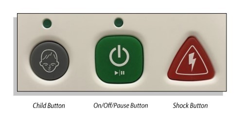 Buttons on the Prestan UltraTrainer AED Training Unit