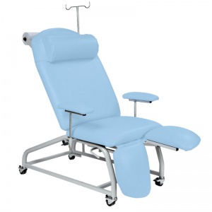 Sunflower Medical Cool Blue Fusion Fixed-Height Treatment Chair with Locking Castors