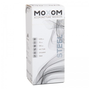 MOXOM Steel Uncoated Acupuncture Needles (Pack of 100)