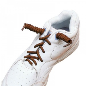 Brown Coil No Tie Elastic Shoe Laces (2 Pairs)