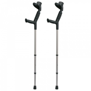 Height-Adjustable Forearm Crutches with Open Cuffs (Pair)