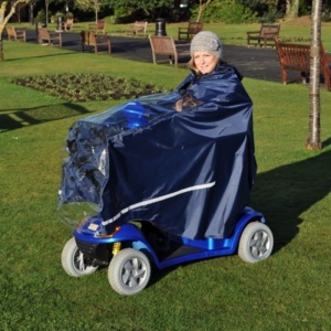 Splash Waterproof Hooded Cape for Scooter Users