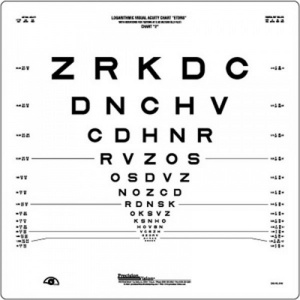 Precision Vision 2.5-Metre ETDRS LogMAR Chart (Chart 2 Revised)