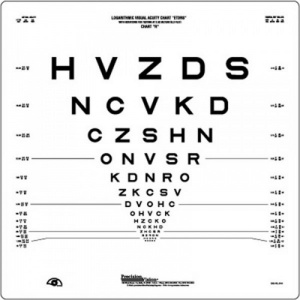 Precision Vision 2.5-Metre ETDRS LogMAR Chart (Original R Chart)