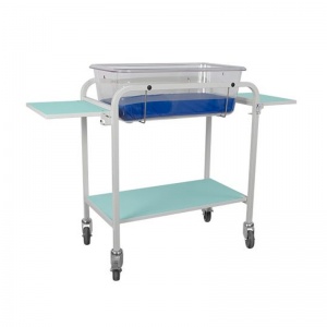 Bristol Maid Fixed-Height Hospital Baby Crib With Shelf