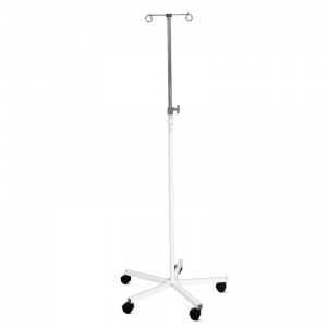 Bristol Maid Mild-Steel Medical Drip Stand (Two Hooks)