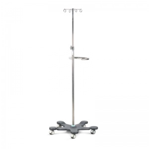 Bristol Maid Four-Hook Mobile IV Stand (With Handle & Red Cap)