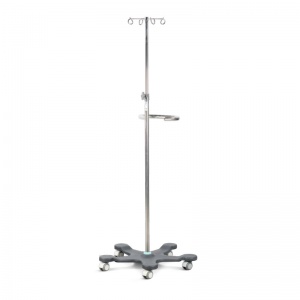 Bristol Maid Two-Hook Mobile Infusion Stand (With Handle and Yellow Cap)
