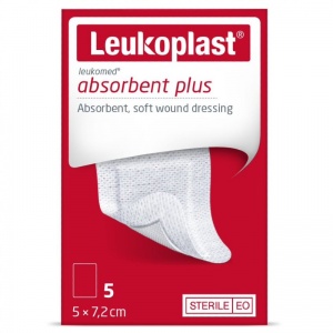 Leukoplast Leukomed Absorbent Wound Dressings 5 x 7.2cm (Pack of 5)