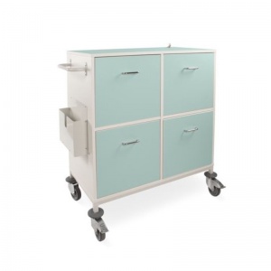 Bristol Maid Four-Drawer Hospital Workstation On Wheels