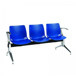 Sunflower Medical Blue Three-Seat Modular Visitor Seating