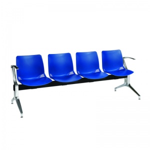 Sunflower Medical Blue Four-Seat Modular Visitor Seating