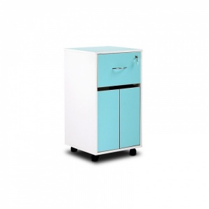 Bristol Maid Bedside Table with Cupboard and Lockable Drawer