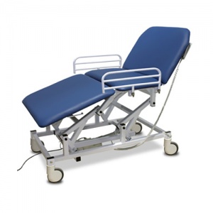 Bristol Maid Electric Three-Section Mobile Bariatric Treatment and Examination Couch with Hand Switch