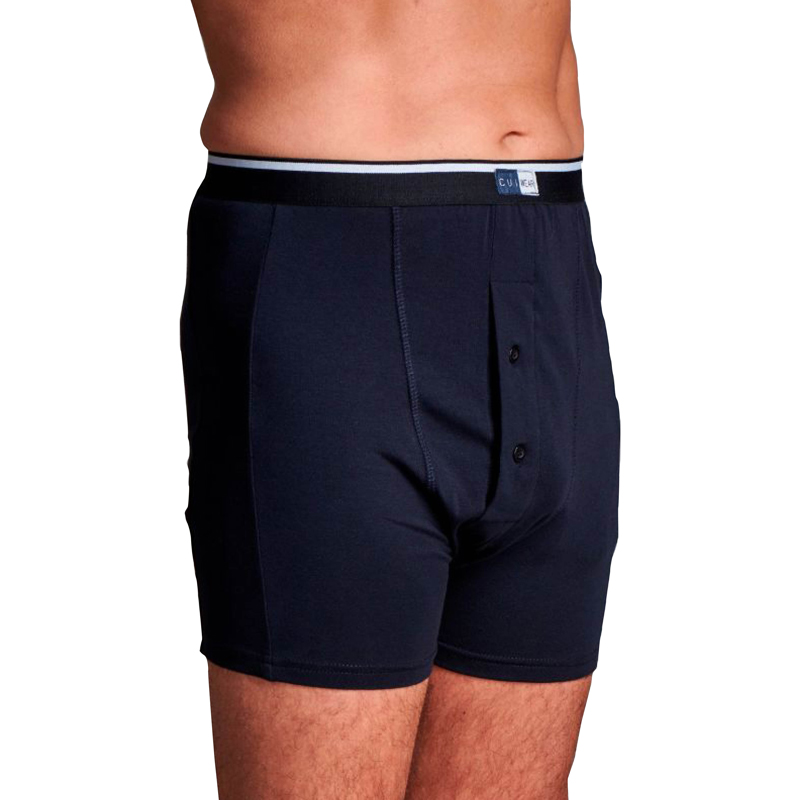 CUI Men's Navy Ostomy Twin Pocket Trunks