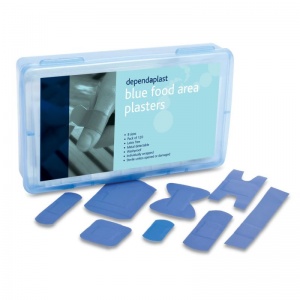 Dependaplast Blue Assorted Plasters in Box (Pack of 120)