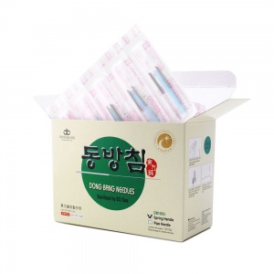DONGBANG Spring Handle Acupuncture Needles with Tube (Pack of 500)