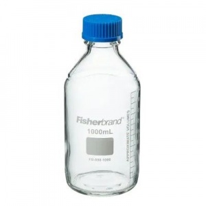 Fisherbrand 1-Litre Reusable Glass Media Bottles with Caps (Pack of 10)