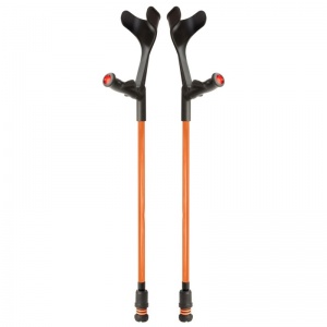Flexyfoot Orange Comfort Grip Open Cuff Crutches (Pair)