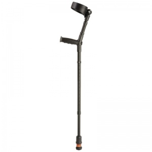 Flexyfoot Standard Black Soft-Grip Handle Closed-Cuff Crutch (Single)