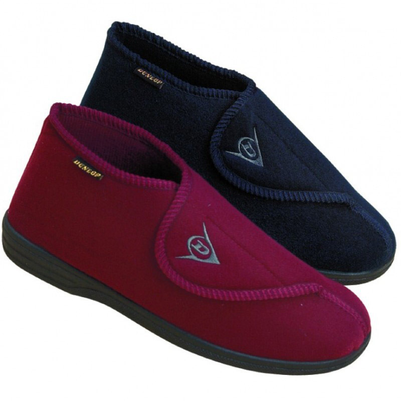 Dunlop Albert Men s Slippers Blue Burgundy MedicalSupplies