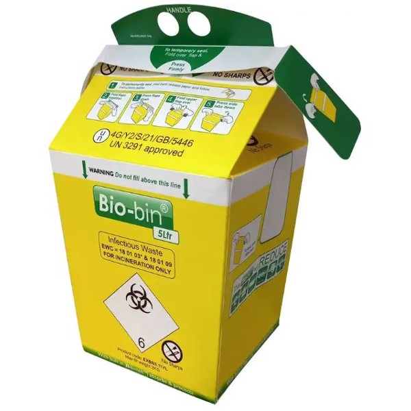 Econix Biobins NonSharps Bin 5L MedicalSupplies.co.uk