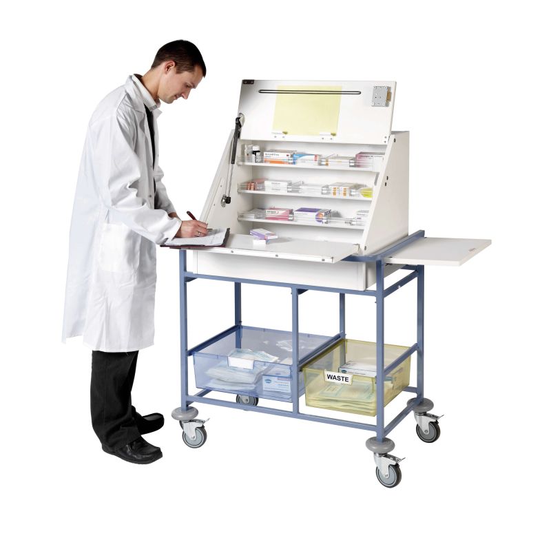 Sunflower Medical Large Ward Drug and Medicine Dispensing Trolley with