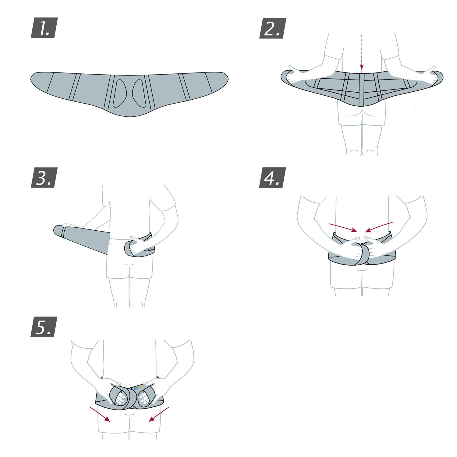 Actimove Back Support Belt application instructions