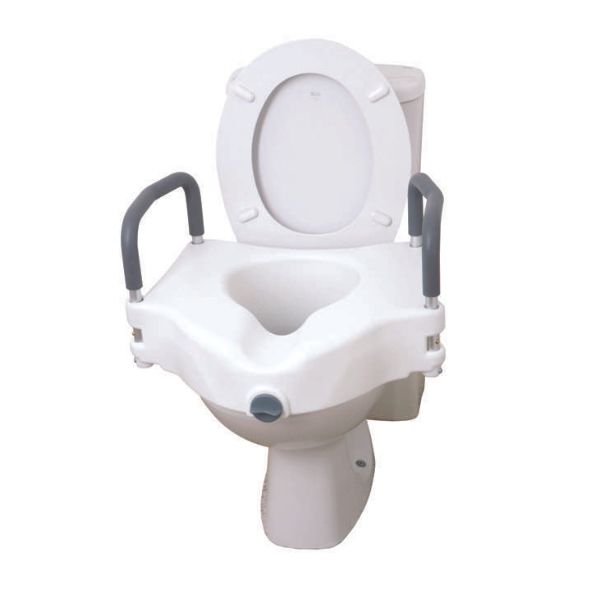 Drive Raised Toilet Seat with Arms MedicalSupplies.co.uk