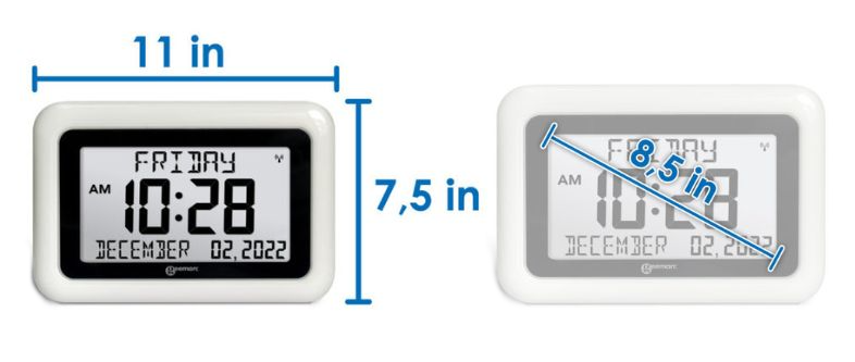 geemarc viso10 clock dimensions