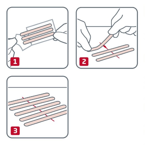 Instructions for wound closure strips